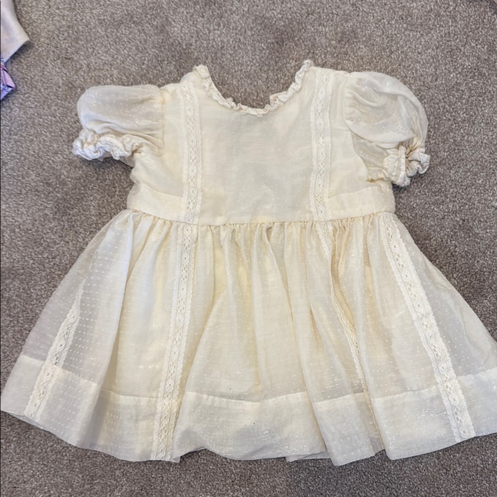 Elegant Cream Kids Formal Dress